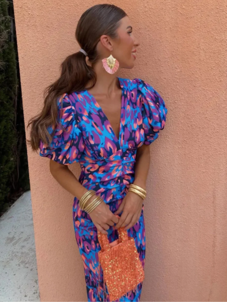 Diane & Susan™ | Vivid Pleated Midi Dress