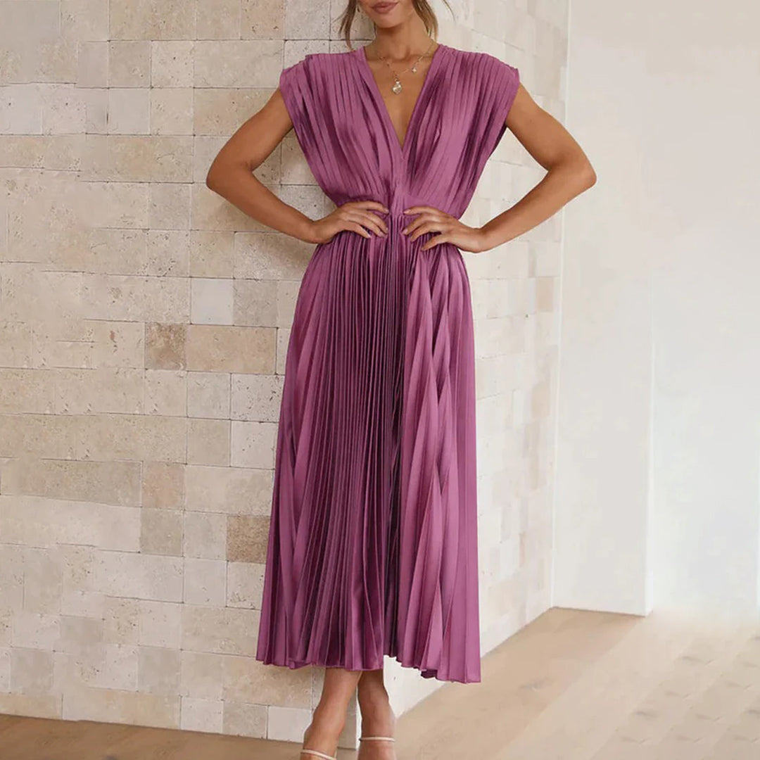 Diane & Susan™ | Timeless Pleated Midi Dress