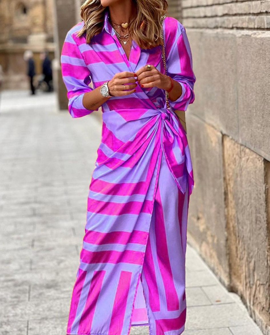 Diane & Susan™| Printed Wrap Dress