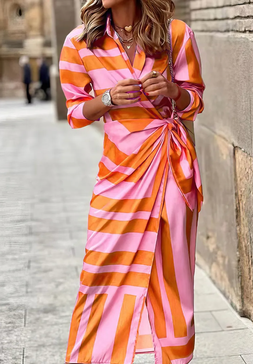Diane & Susan™| Printed Wrap Dress