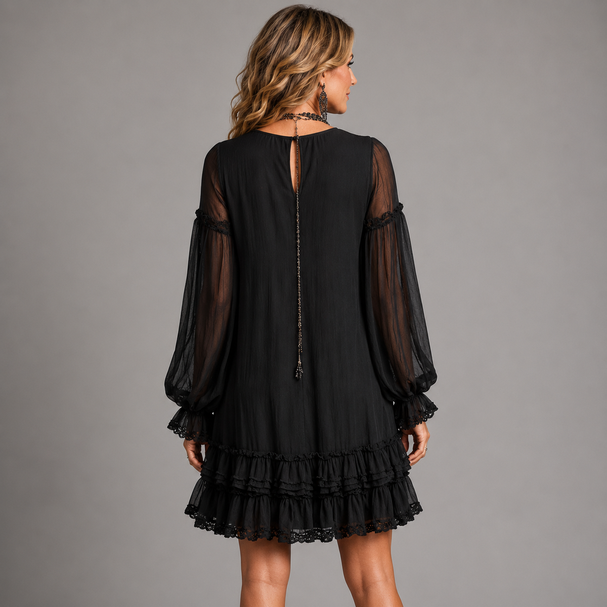 Elodie | Ruffle A-Line Mini Dress