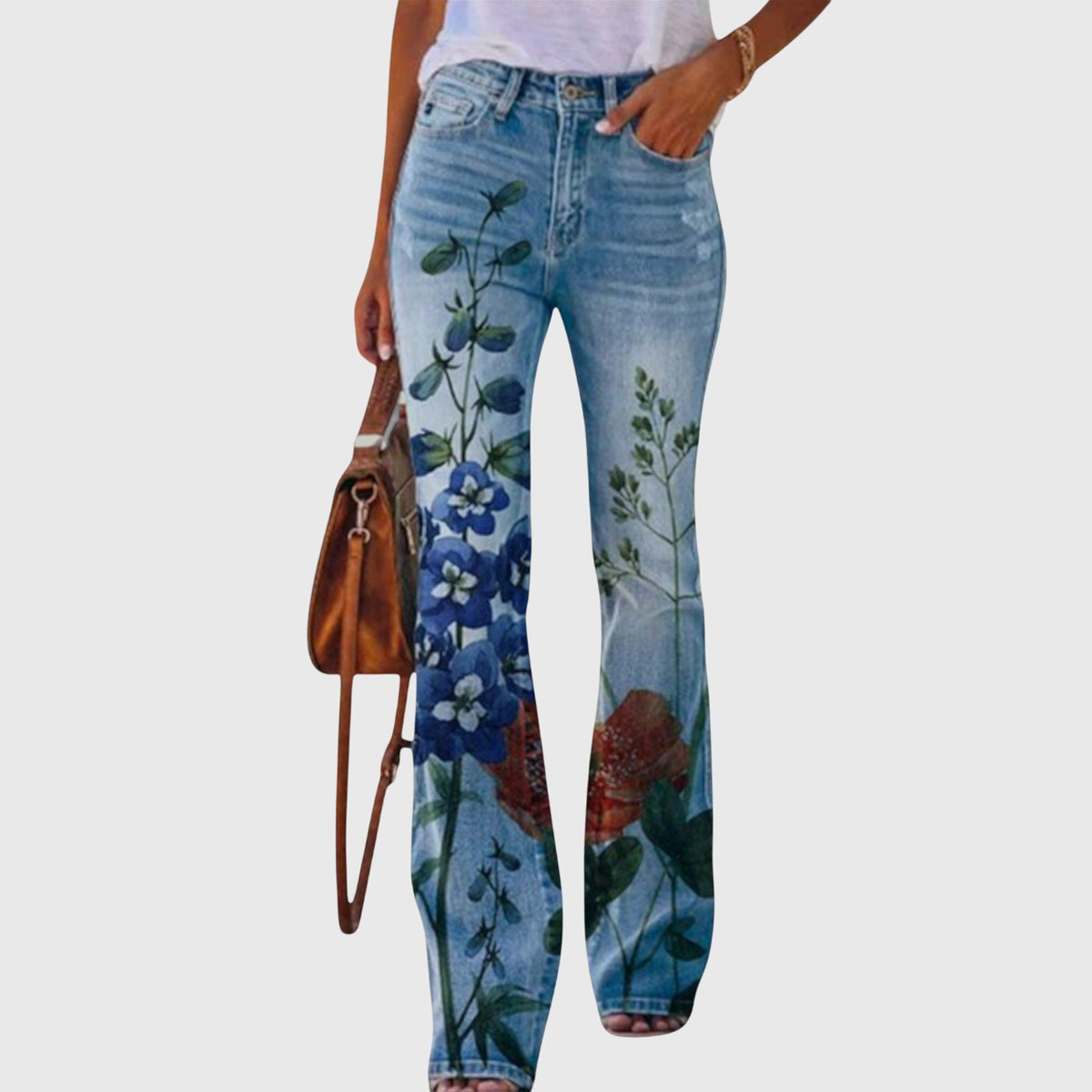 Women Pants with Flowers