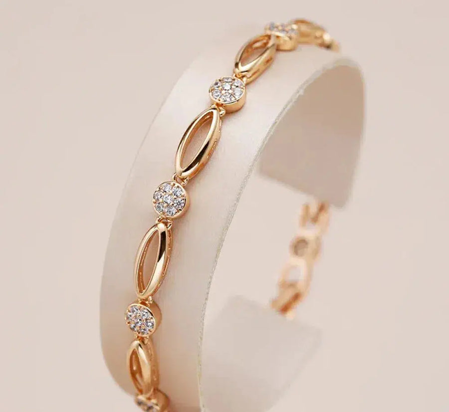 Golden Zirconia Accent Bracelet