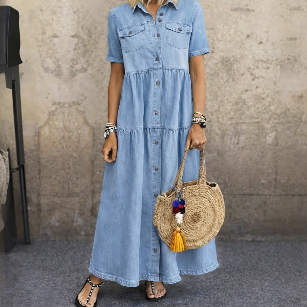 Diane & Susan | Button-Front Midi Dress