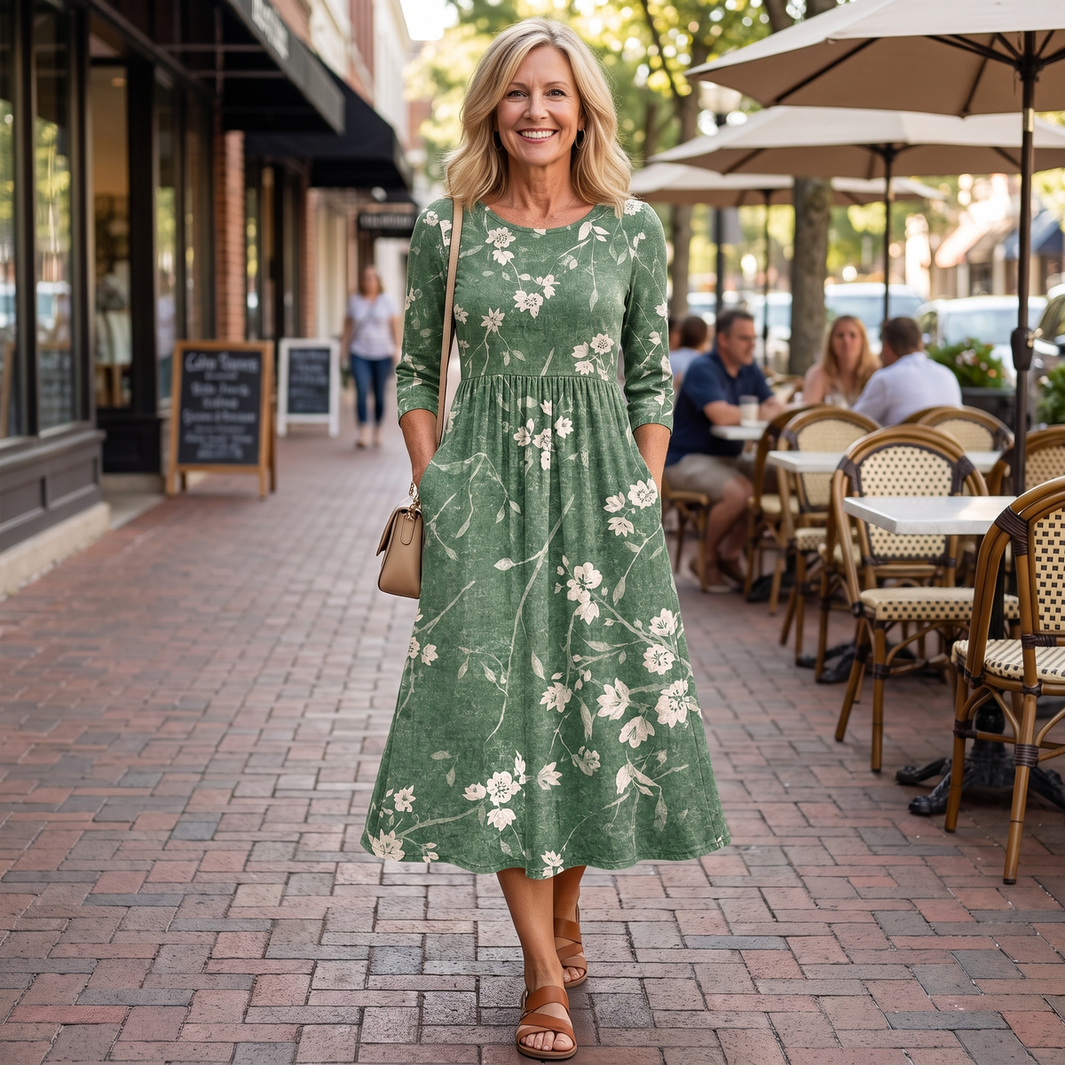 Evelyn | Relaxed Floral Midi Dress