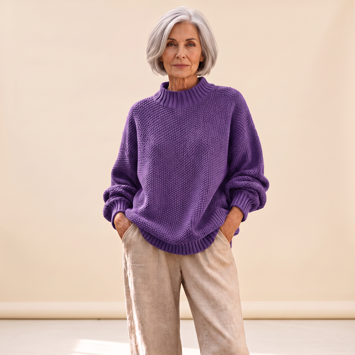 Barbara | Relaxed Textured Knit Sweater