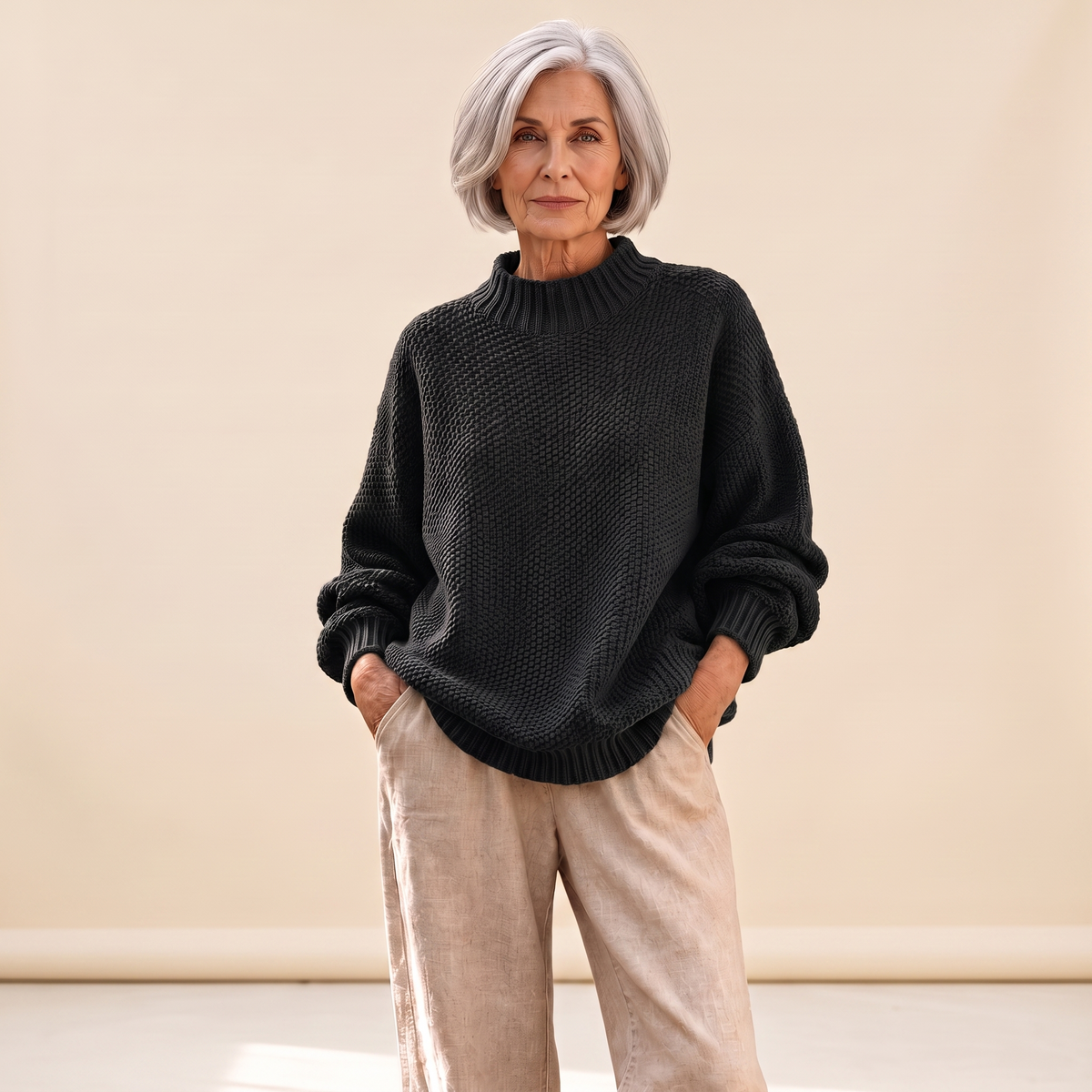 Barbara | Relaxed Textured Knit Sweater