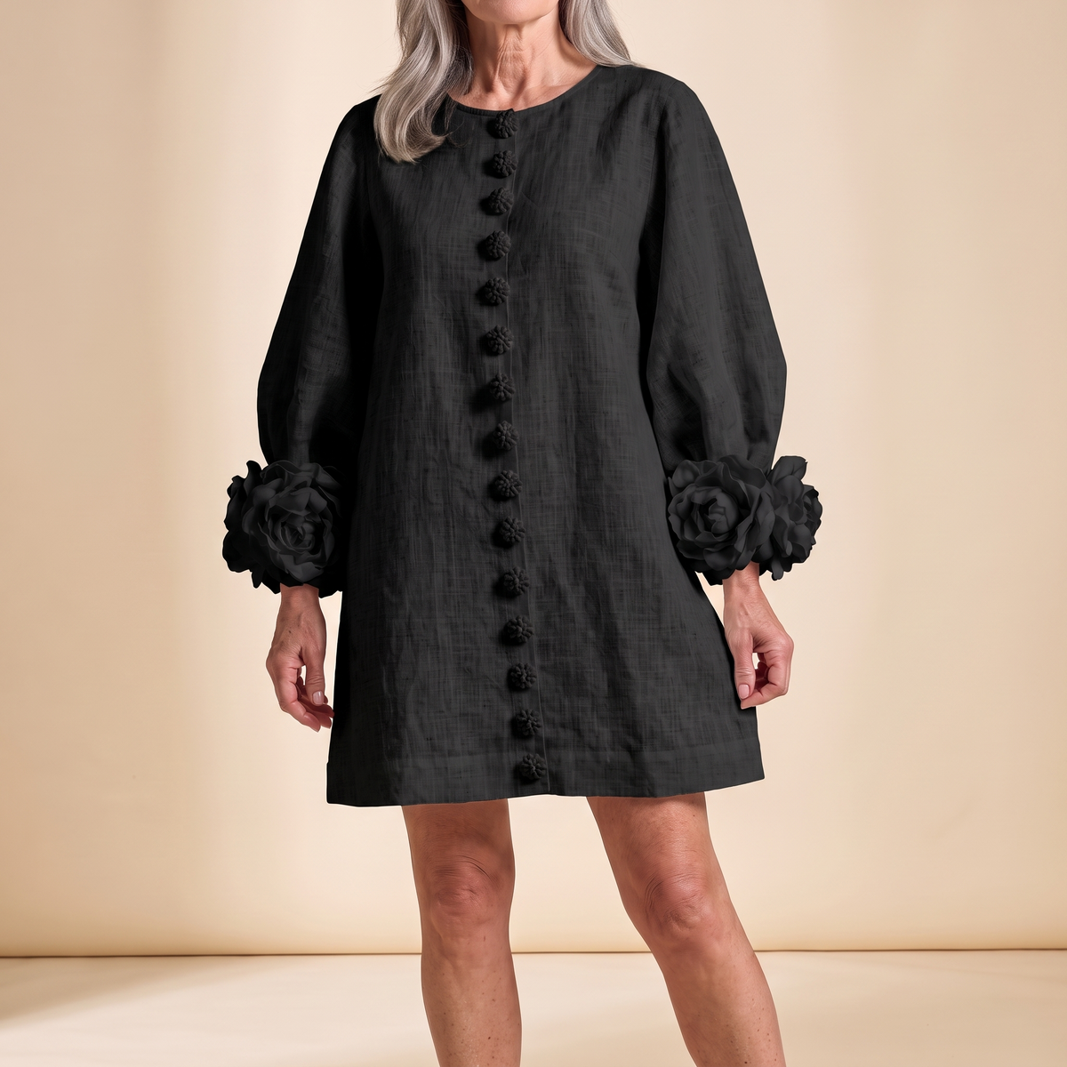 Florence | Floral Detail A-Line Dress