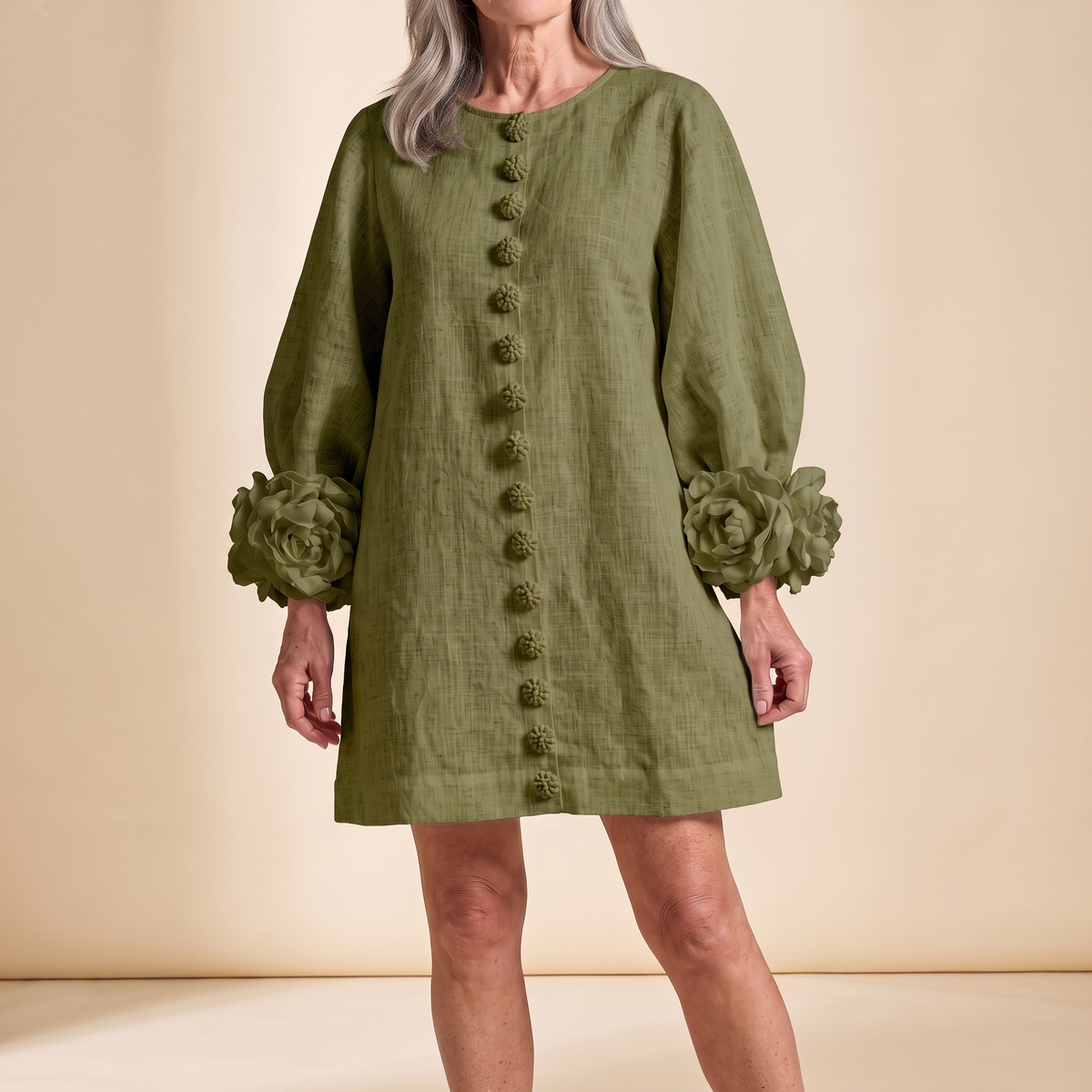 Florence | Floral Detail A-Line Dress