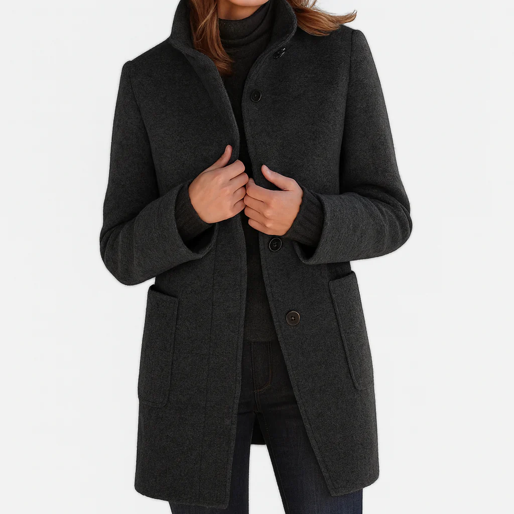 Margaux | Tailored Button-Front Midi Coat