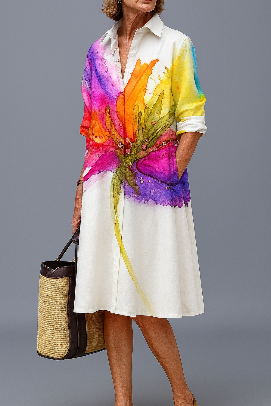 The Camelia Shirt Dress