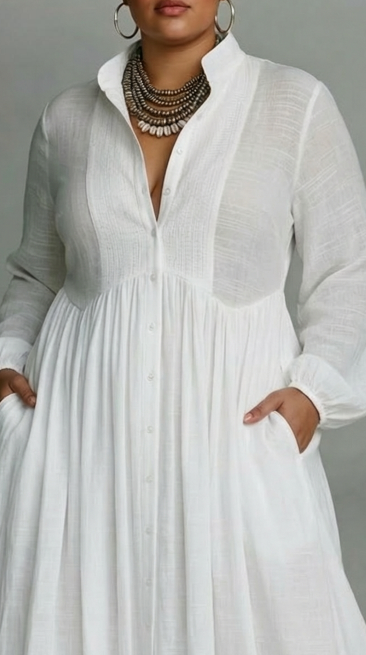 Lucinda | Flowing Button-Front Maxi Dress
