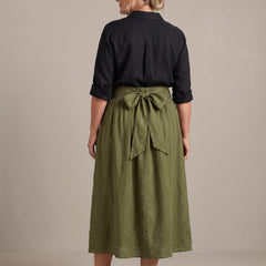 Rosalind set in black and olive, back view