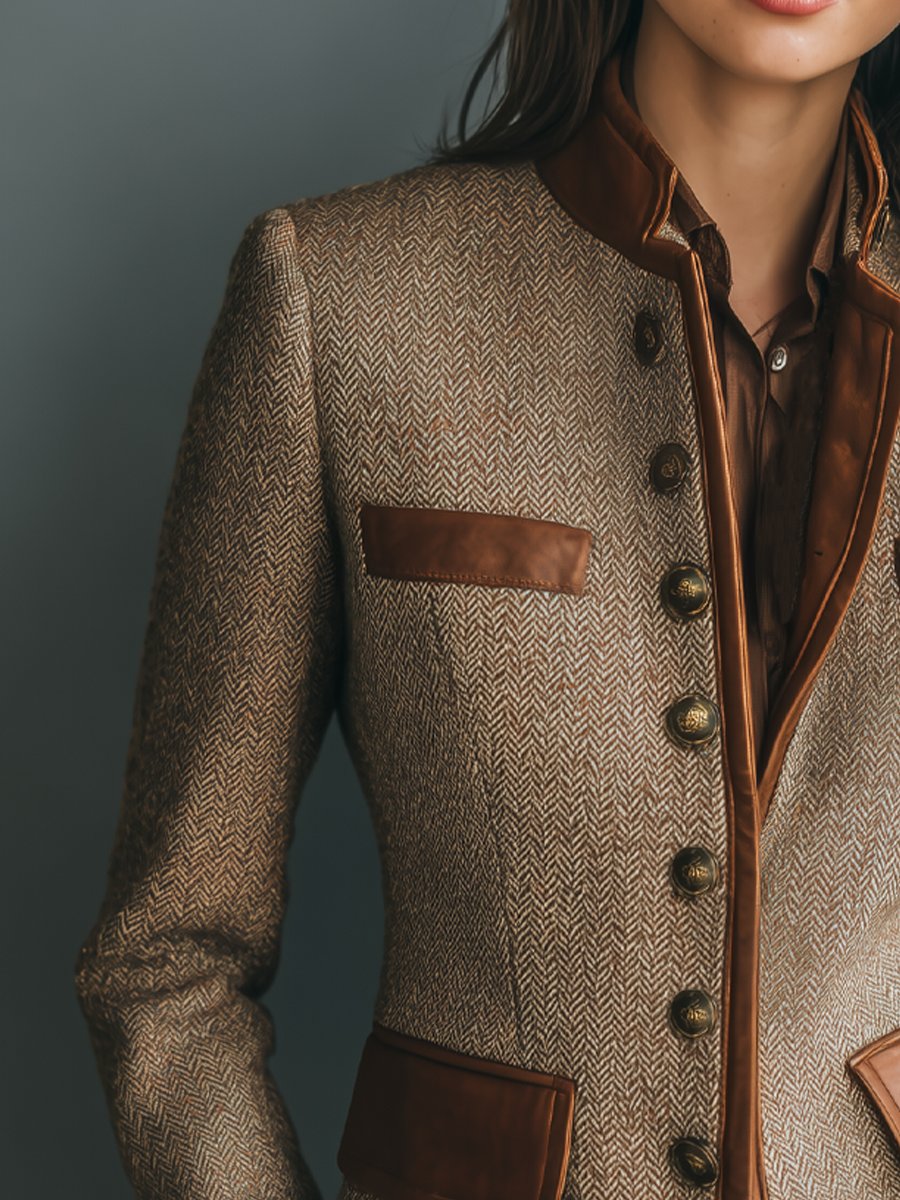 Eleanor | Vintage Tweed Button-Front Jacket