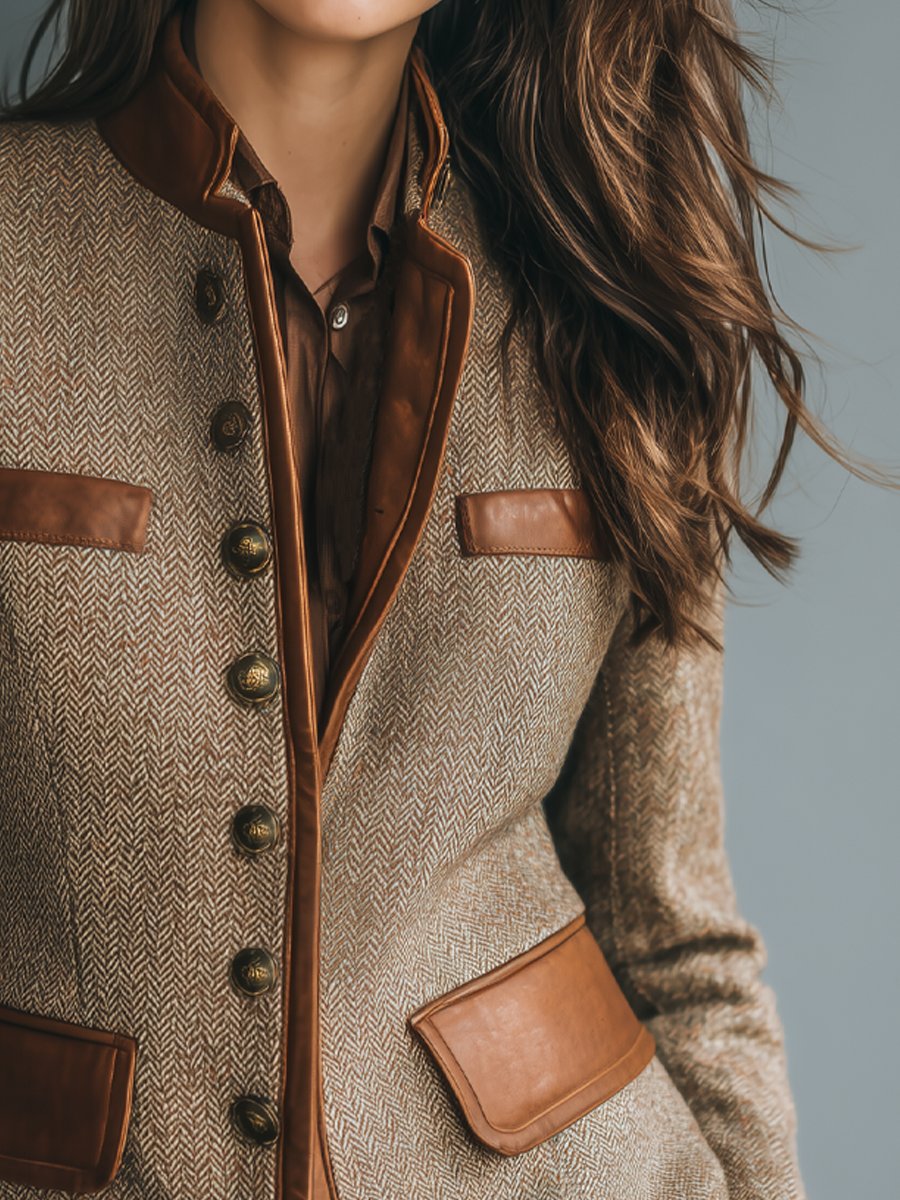 Eleanor | Vintage Tweed Button-Front Jacket