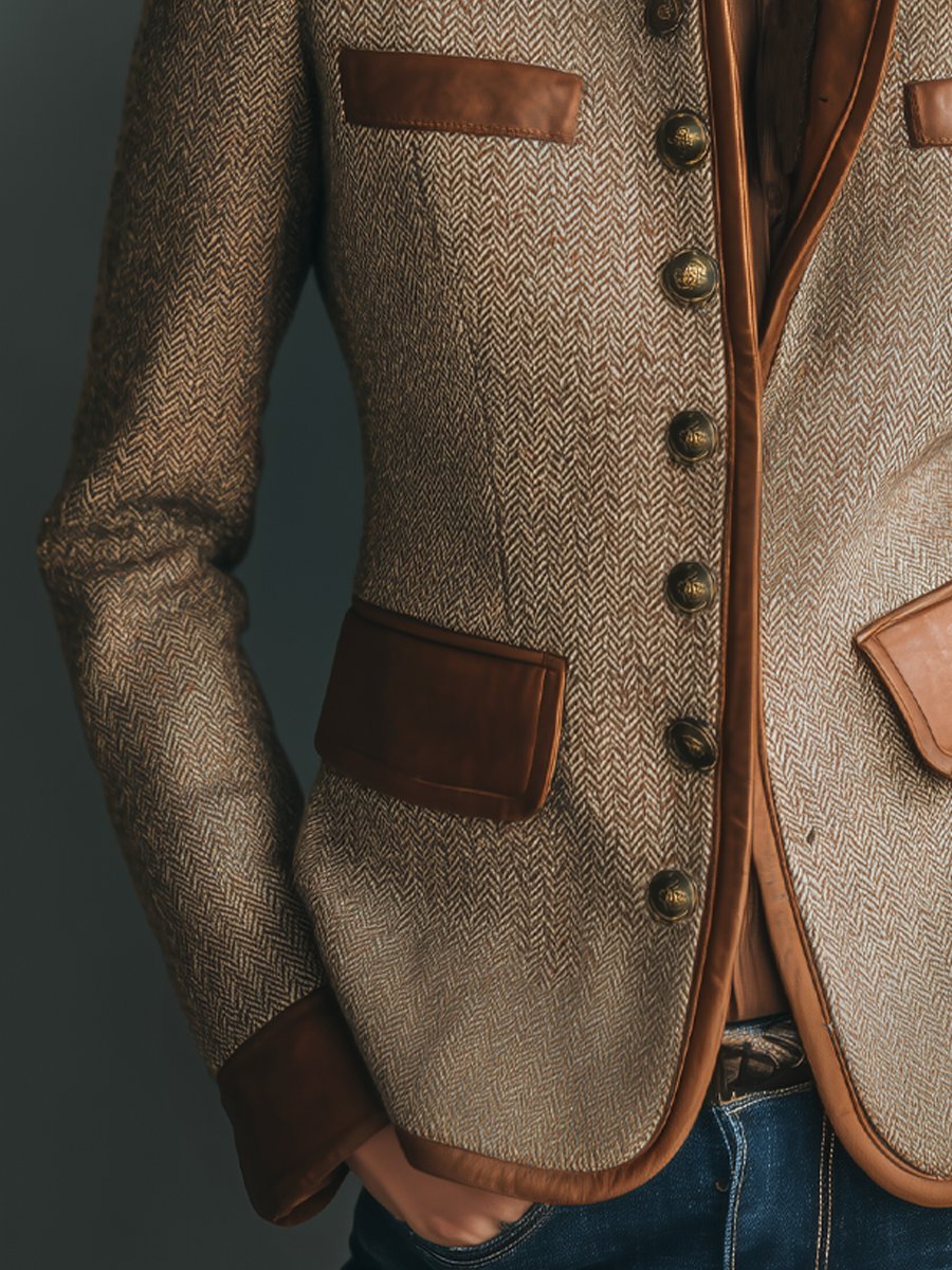 Eleanor | Vintage Tweed Button-Front Jacket