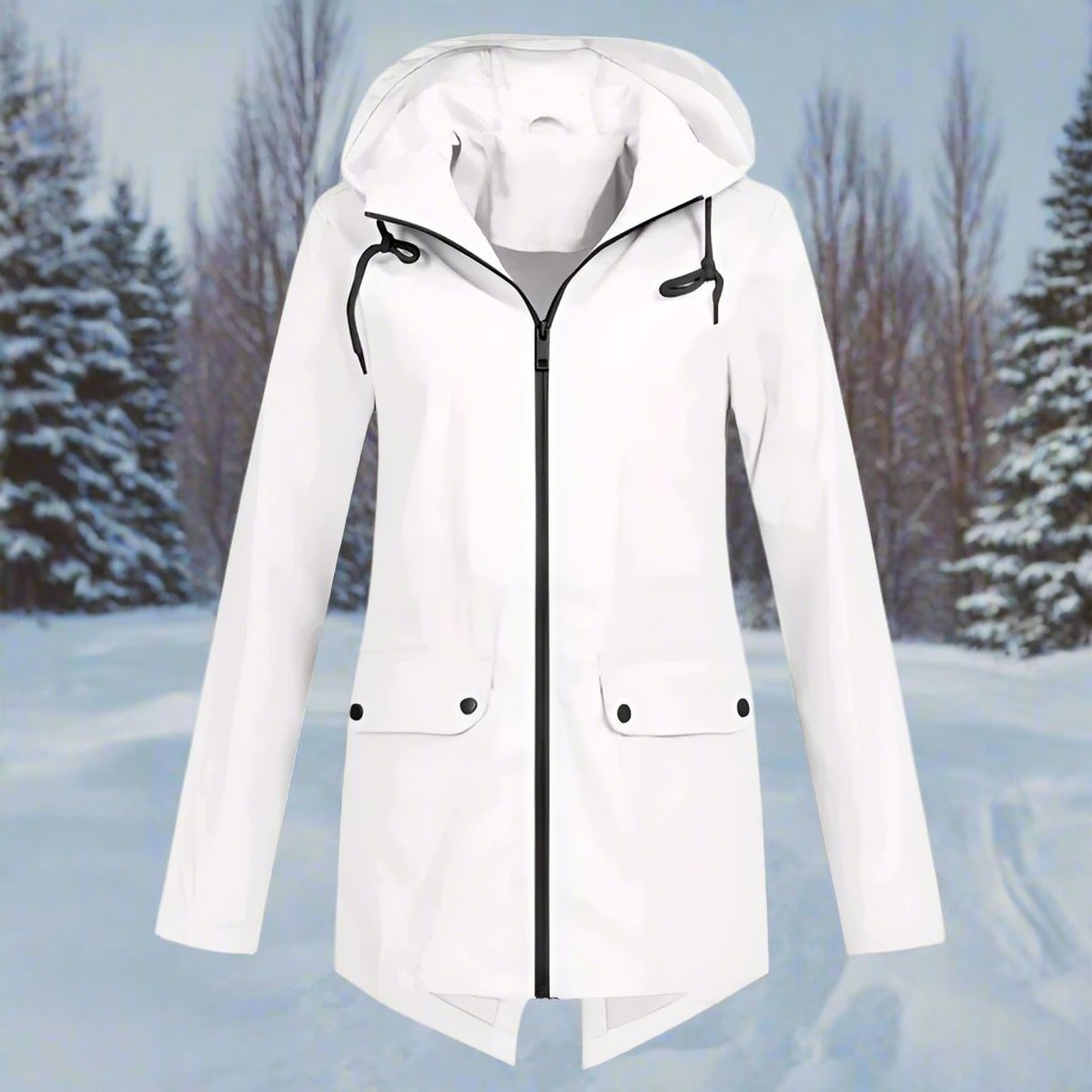 Lorraine | Hooded Waterproof Longline Rain Jacket